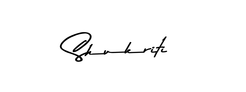How to make Shukriti signature? Asem Kandis PERSONAL USE is a professional autograph style. Create handwritten signature for Shukriti name. Shukriti signature style 9 images and pictures png