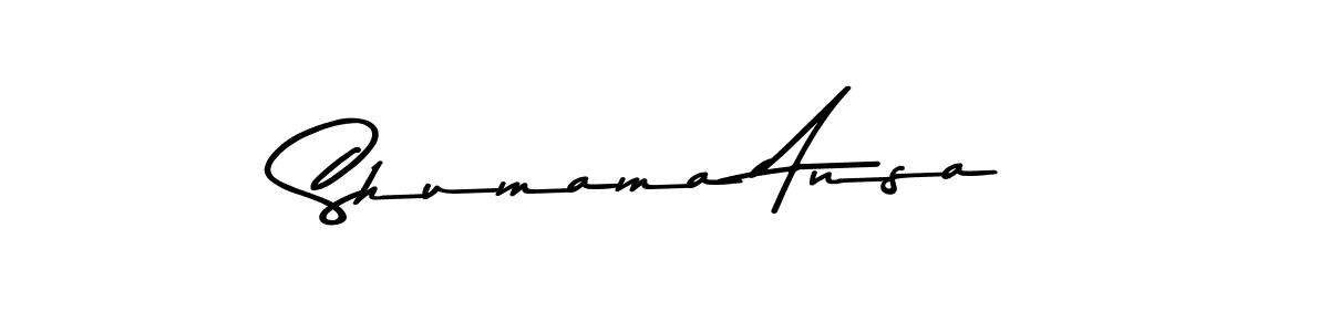 The best way (Asem Kandis PERSONAL USE) to make a short signature is to pick only two or three words in your name. The name Shumama Ansa include a total of six letters. For converting this name. Shumama Ansa signature style 9 images and pictures png