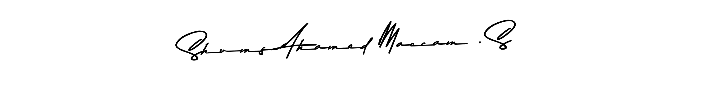 Asem Kandis PERSONAL USE is a professional signature style that is perfect for those who want to add a touch of class to their signature. It is also a great choice for those who want to make their signature more unique. Get Shums Ahamed Maccam . S name to fancy signature for free. Shums Ahamed Maccam . S signature style 9 images and pictures png