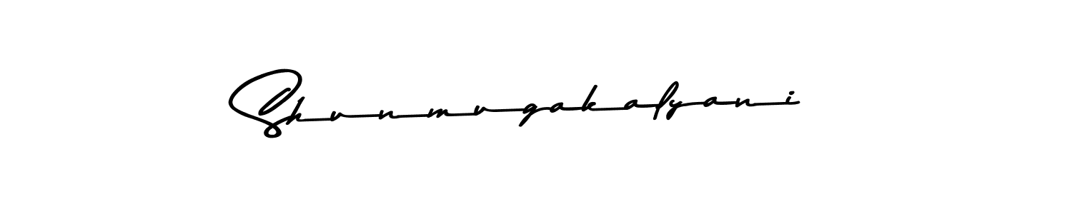 Asem Kandis PERSONAL USE is a professional signature style that is perfect for those who want to add a touch of class to their signature. It is also a great choice for those who want to make their signature more unique. Get Shunmugakalyani name to fancy signature for free. Shunmugakalyani signature style 9 images and pictures png