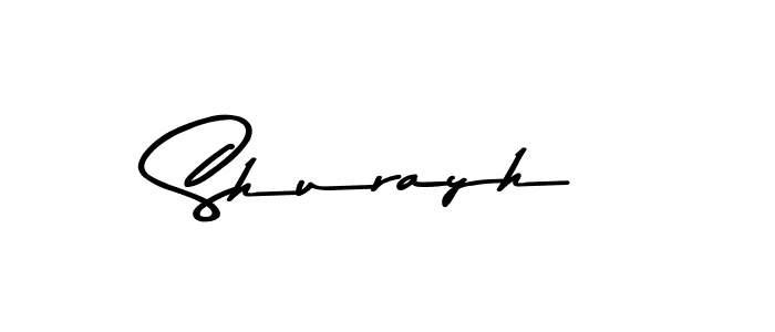 Make a beautiful signature design for name Shurayh. With this signature (Asem Kandis PERSONAL USE) style, you can create a handwritten signature for free. Shurayh signature style 9 images and pictures png