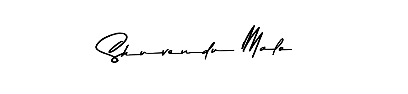 How to make Shuvendu Malo name signature. Use Asem Kandis PERSONAL USE style for creating short signs online. This is the latest handwritten sign. Shuvendu Malo signature style 9 images and pictures png