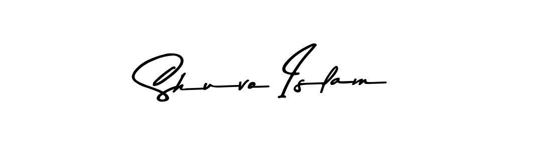 How to make Shuvo Islam name signature. Use Asem Kandis PERSONAL USE style for creating short signs online. This is the latest handwritten sign. Shuvo Islam signature style 9 images and pictures png