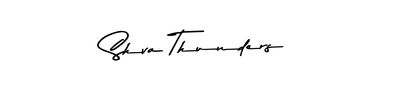 Make a beautiful signature design for name Shva Thunders. With this signature (Asem Kandis PERSONAL USE) style, you can create a handwritten signature for free. Shva Thunders signature style 9 images and pictures png