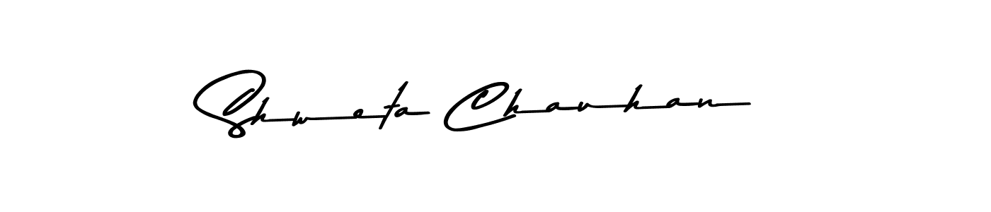 How to make Shweta Chauhan name signature. Use Asem Kandis PERSONAL USE style for creating short signs online. This is the latest handwritten sign. Shweta Chauhan signature style 9 images and pictures png
