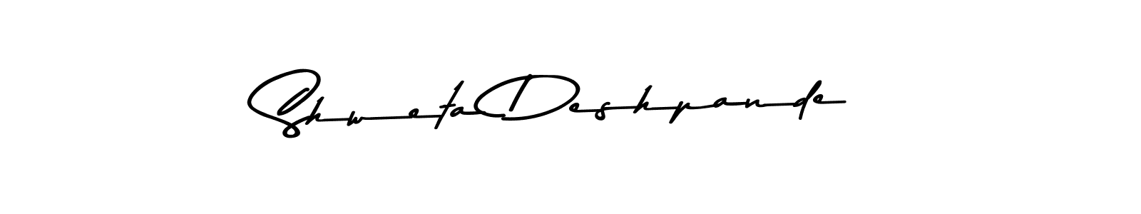 Create a beautiful signature design for name Shweta Deshpande. With this signature (Asem Kandis PERSONAL USE) fonts, you can make a handwritten signature for free. Shweta Deshpande signature style 9 images and pictures png