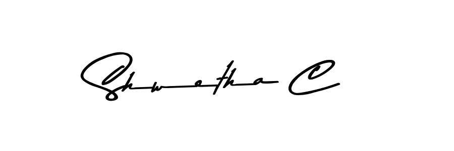 Create a beautiful signature design for name Shwetha C. With this signature (Asem Kandis PERSONAL USE) fonts, you can make a handwritten signature for free. Shwetha C signature style 9 images and pictures png