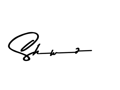 How to make Shwz name signature. Use Asem Kandis PERSONAL USE style for creating short signs online. This is the latest handwritten sign. Shwz signature style 9 images and pictures png