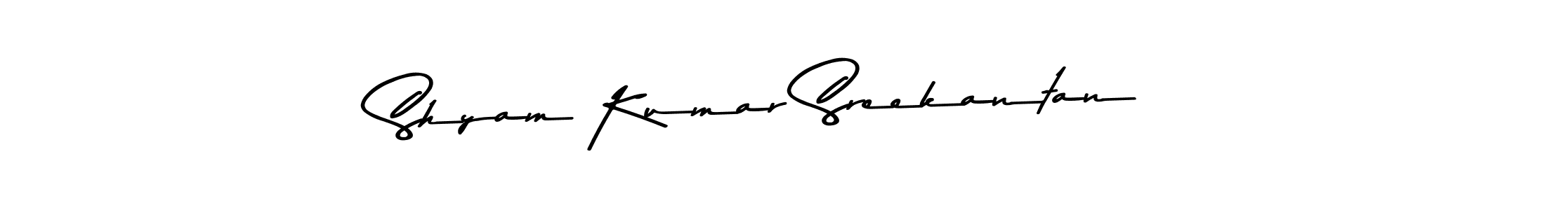 You should practise on your own different ways (Asem Kandis PERSONAL USE) to write your name (Shyam Kumar Sreekantan) in signature. don't let someone else do it for you. Shyam Kumar Sreekantan signature style 9 images and pictures png