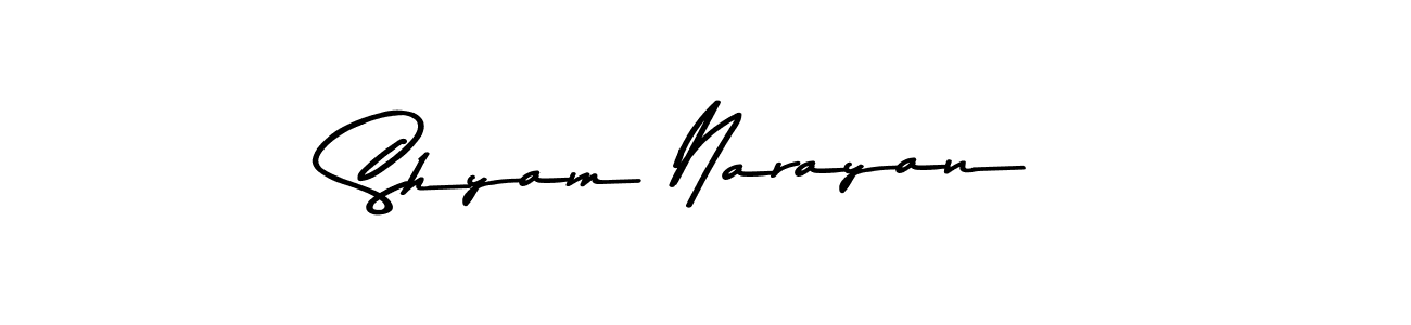 Make a beautiful signature design for name Shyam Narayan. With this signature (Asem Kandis PERSONAL USE) style, you can create a handwritten signature for free. Shyam Narayan signature style 9 images and pictures png