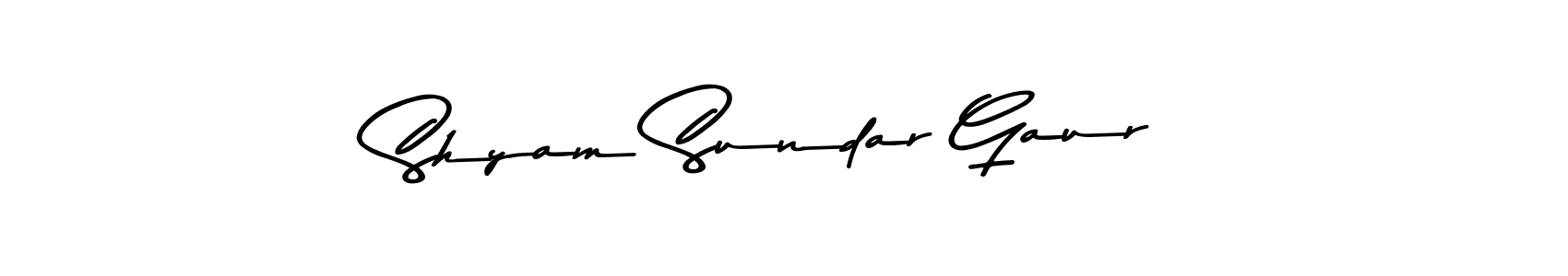 The best way (Asem Kandis PERSONAL USE) to make a short signature is to pick only two or three words in your name. The name Shyam Sundar Gaur include a total of six letters. For converting this name. Shyam Sundar Gaur signature style 9 images and pictures png