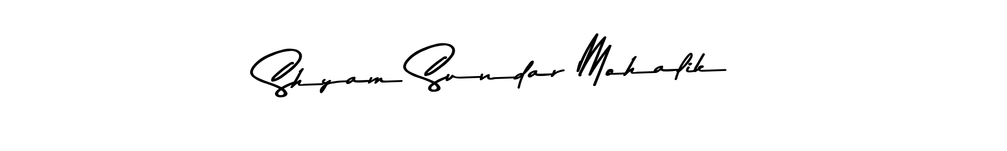 Create a beautiful signature design for name Shyam Sundar Mohalik. With this signature (Asem Kandis PERSONAL USE) fonts, you can make a handwritten signature for free. Shyam Sundar Mohalik signature style 9 images and pictures png