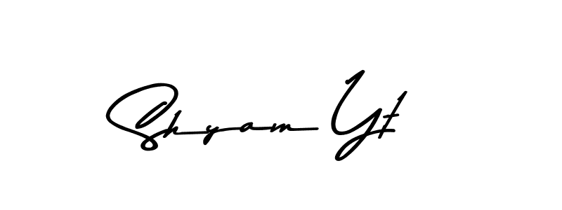 Create a beautiful signature design for name Shyam Yt. With this signature (Asem Kandis PERSONAL USE) fonts, you can make a handwritten signature for free. Shyam Yt signature style 9 images and pictures png