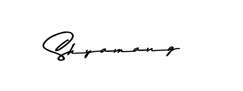 Create a beautiful signature design for name Shyamang. With this signature (Asem Kandis PERSONAL USE) fonts, you can make a handwritten signature for free. Shyamang signature style 9 images and pictures png