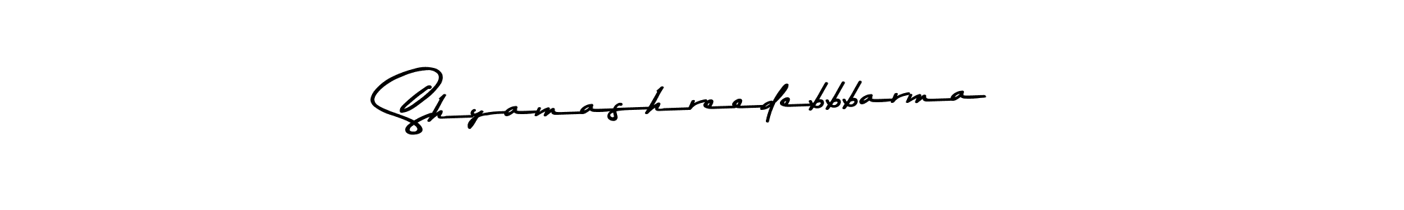 The best way (Asem Kandis PERSONAL USE) to make a short signature is to pick only two or three words in your name. The name Shyamashreedebbbarma include a total of six letters. For converting this name. Shyamashreedebbbarma signature style 9 images and pictures png