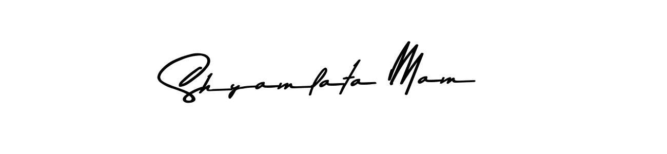 The best way (Asem Kandis PERSONAL USE) to make a short signature is to pick only two or three words in your name. The name Shyamlata Mam include a total of six letters. For converting this name. Shyamlata Mam signature style 9 images and pictures png