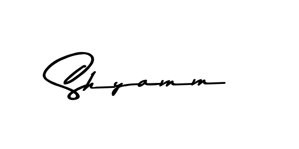 Similarly Asem Kandis PERSONAL USE is the best handwritten signature design. Signature creator online .You can use it as an online autograph creator for name Shyamm. Shyamm signature style 9 images and pictures png