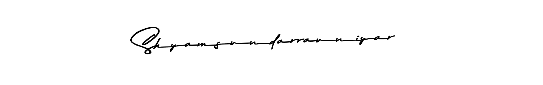 Use a signature maker to create a handwritten signature online. With this signature software, you can design (Asem Kandis PERSONAL USE) your own signature for name Shyamsundarrauniyar. Shyamsundarrauniyar signature style 9 images and pictures png