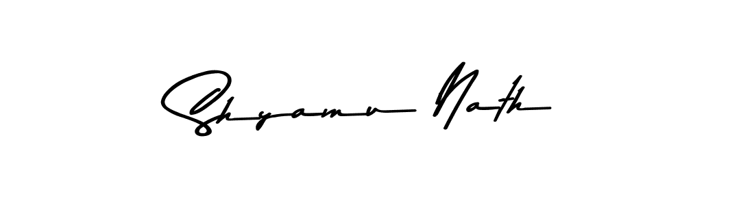 You should practise on your own different ways (Asem Kandis PERSONAL USE) to write your name (Shyamu Nath) in signature. don't let someone else do it for you. Shyamu Nath signature style 9 images and pictures png