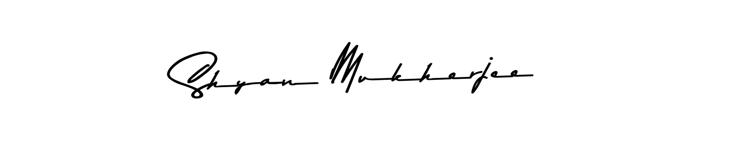 Design your own signature with our free online signature maker. With this signature software, you can create a handwritten (Asem Kandis PERSONAL USE) signature for name Shyan Mukherjee. Shyan Mukherjee signature style 9 images and pictures png