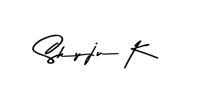 How to make Shyju K name signature. Use Asem Kandis PERSONAL USE style for creating short signs online. This is the latest handwritten sign. Shyju K signature style 9 images and pictures png