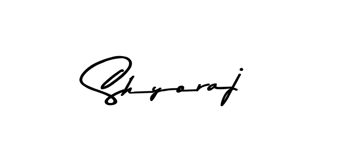 Make a beautiful signature design for name Shyoraj. With this signature (Asem Kandis PERSONAL USE) style, you can create a handwritten signature for free. Shyoraj signature style 9 images and pictures png