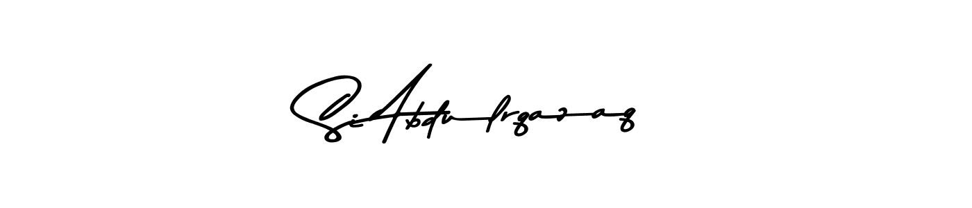 How to make Si Abdulrqazaq name signature. Use Asem Kandis PERSONAL USE style for creating short signs online. This is the latest handwritten sign. Si Abdulrqazaq signature style 9 images and pictures png