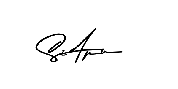 if you are searching for the best signature style for your name Si Apu. so please give up your signature search. here we have designed multiple signature styles  using Asem Kandis PERSONAL USE. Si Apu signature style 9 images and pictures png