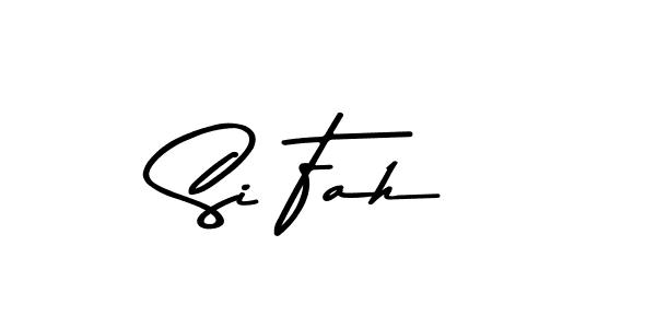 Create a beautiful signature design for name Si Fah. With this signature (Asem Kandis PERSONAL USE) fonts, you can make a handwritten signature for free. Si Fah signature style 9 images and pictures png