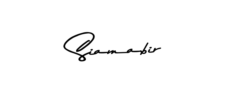 Create a beautiful signature design for name Siamabir. With this signature (Asem Kandis PERSONAL USE) fonts, you can make a handwritten signature for free. Siamabir signature style 9 images and pictures png