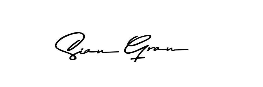 Make a beautiful signature design for name Sian Gran. With this signature (Asem Kandis PERSONAL USE) style, you can create a handwritten signature for free. Sian Gran signature style 9 images and pictures png