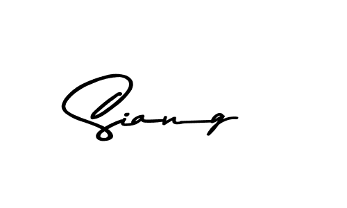You should practise on your own different ways (Asem Kandis PERSONAL USE) to write your name (Siang) in signature. don't let someone else do it for you. Siang signature style 9 images and pictures png