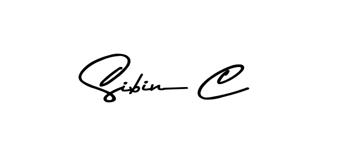 Sibin C stylish signature style. Best Handwritten Sign (Asem Kandis PERSONAL USE) for my name. Handwritten Signature Collection Ideas for my name Sibin C. Sibin C signature style 9 images and pictures png