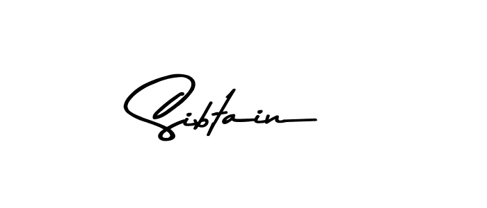 Design your own signature with our free online signature maker. With this signature software, you can create a handwritten (Asem Kandis PERSONAL USE) signature for name Sibtain. Sibtain signature style 9 images and pictures png