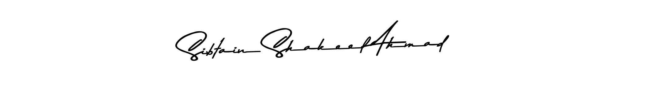 Create a beautiful signature design for name Sibtain Shakeel Ahmad. With this signature (Asem Kandis PERSONAL USE) fonts, you can make a handwritten signature for free. Sibtain Shakeel Ahmad signature style 9 images and pictures png
