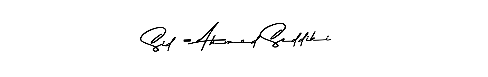 Create a beautiful signature design for name Sid - Ahmed Seddiki. With this signature (Asem Kandis PERSONAL USE) fonts, you can make a handwritten signature for free. Sid - Ahmed Seddiki signature style 9 images and pictures png