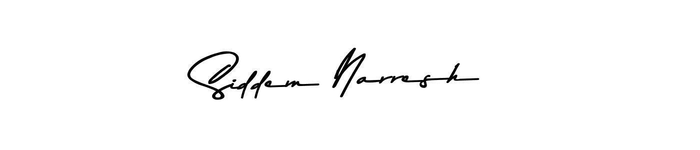 Use a signature maker to create a handwritten signature online. With this signature software, you can design (Asem Kandis PERSONAL USE) your own signature for name Siddem Narresh. Siddem Narresh signature style 9 images and pictures png