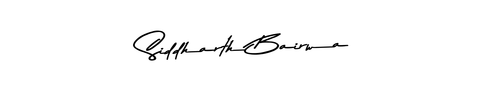 How to make Siddharth Bairwa name signature. Use Asem Kandis PERSONAL USE style for creating short signs online. This is the latest handwritten sign. Siddharth Bairwa signature style 9 images and pictures png