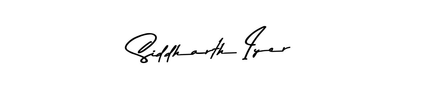 Use a signature maker to create a handwritten signature online. With this signature software, you can design (Asem Kandis PERSONAL USE) your own signature for name Siddharth Iyer. Siddharth Iyer signature style 9 images and pictures png