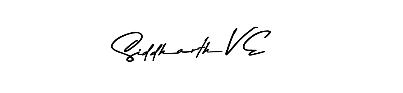 Design your own signature with our free online signature maker. With this signature software, you can create a handwritten (Asem Kandis PERSONAL USE) signature for name Siddharth V E. Siddharth V E signature style 9 images and pictures png
