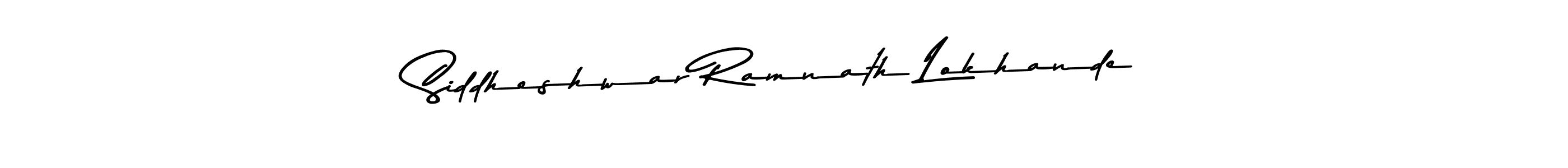 Make a beautiful signature design for name Siddheshwar Ramnath Lokhande. With this signature (Asem Kandis PERSONAL USE) style, you can create a handwritten signature for free. Siddheshwar Ramnath Lokhande signature style 9 images and pictures png