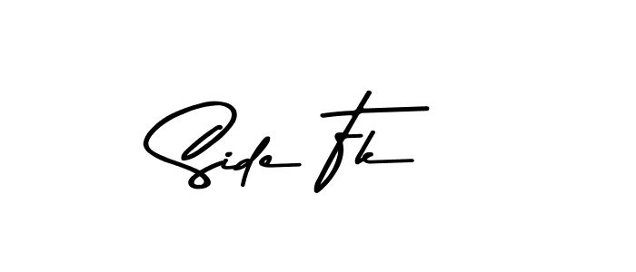 How to make Side Fk name signature. Use Asem Kandis PERSONAL USE style for creating short signs online. This is the latest handwritten sign. Side Fk signature style 9 images and pictures png