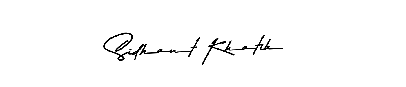 Design your own signature with our free online signature maker. With this signature software, you can create a handwritten (Asem Kandis PERSONAL USE) signature for name Sidhant Khatik. Sidhant Khatik signature style 9 images and pictures png