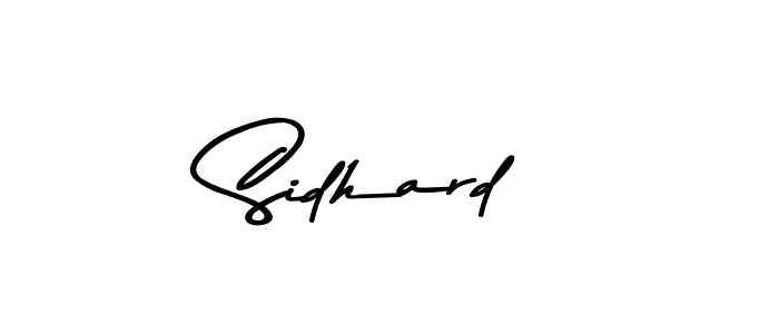 Use a signature maker to create a handwritten signature online. With this signature software, you can design (Asem Kandis PERSONAL USE) your own signature for name Sidhard. Sidhard signature style 9 images and pictures png