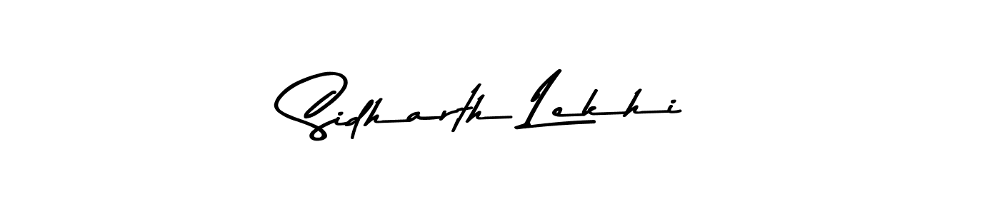 How to make Sidharth Lekhi name signature. Use Asem Kandis PERSONAL USE style for creating short signs online. This is the latest handwritten sign. Sidharth Lekhi signature style 9 images and pictures png