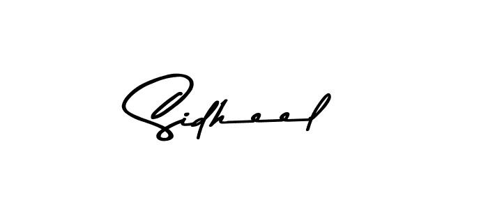 How to make Sidheel name signature. Use Asem Kandis PERSONAL USE style for creating short signs online. This is the latest handwritten sign. Sidheel signature style 9 images and pictures png