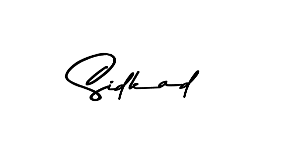 How to make Sidkad name signature. Use Asem Kandis PERSONAL USE style for creating short signs online. This is the latest handwritten sign. Sidkad signature style 9 images and pictures png