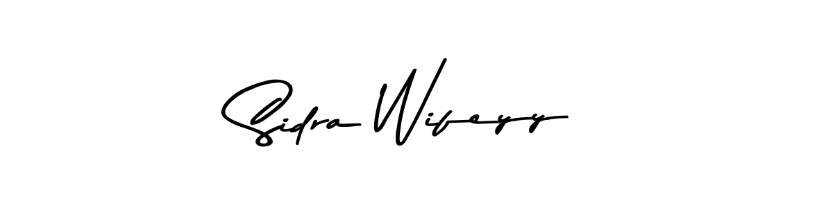 Make a beautiful signature design for name Sidra Wifeyy. With this signature (Asem Kandis PERSONAL USE) style, you can create a handwritten signature for free. Sidra Wifeyy signature style 9 images and pictures png