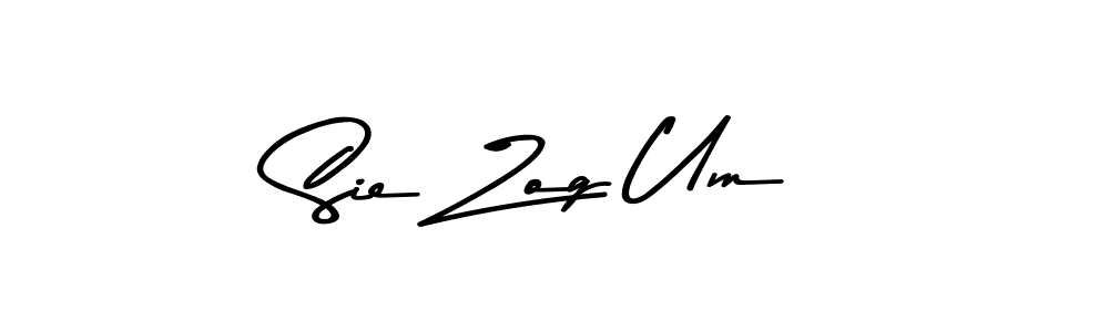 Create a beautiful signature design for name Sie Zog Um. With this signature (Asem Kandis PERSONAL USE) fonts, you can make a handwritten signature for free. Sie Zog Um signature style 9 images and pictures png