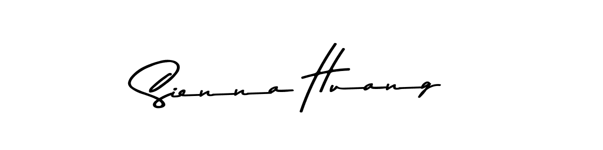 How to make Sienna Huang name signature. Use Asem Kandis PERSONAL USE style for creating short signs online. This is the latest handwritten sign. Sienna Huang signature style 9 images and pictures png